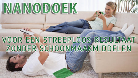 AA) Nano Poets Doek met Nanoliquid tester (groen)