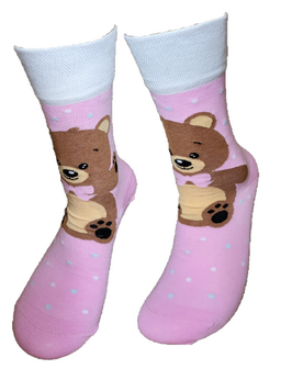 Beertje roze sokken