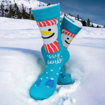Sneeuwpop Messy snow sokken