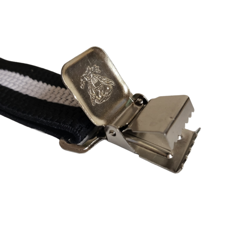 Bretels zwart met witte streep clip