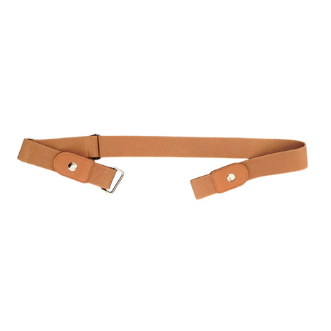 Elastische riem zonder gesp cognac