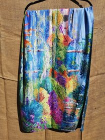 V.Gogh amandelbloesem en monet sjaal dubbelzijdig