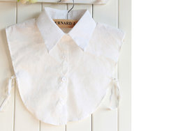 Losse blouse kraag wit katoen