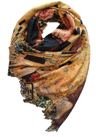 07) Klimt "De Kus" grof (Sjaal viscose)