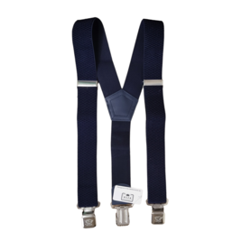 Bretels 3 clips Donker blauw