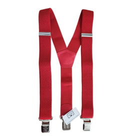Bretels 3 clips Rood