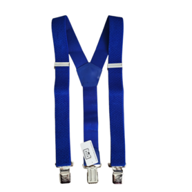 Bretels 3 clips Kobalt blauw