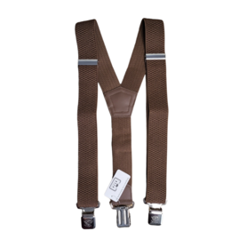 Bretels 3 clips Midden bruin
