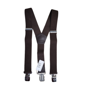 Bretels 3 clips Donker bruin