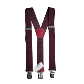 Bretels 3 clips Bordeaux Rood