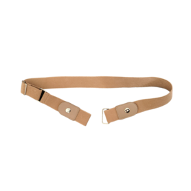 Elastische riem zonder gesp donker beige