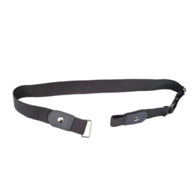Elastische riem zonder gesp donker grijs