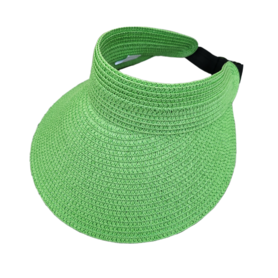 Zomer Rieten klep met elastiek Groen
