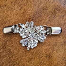 Sjaal/Vest Clip Stras bloem