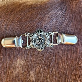Sjaal/Vest Clip Bloem antiek