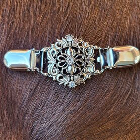 Sjaal/Vest Clip Cirkel antiek met stras