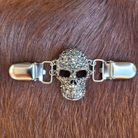 Sjaal/Vest Clip Doodshoofd zwart