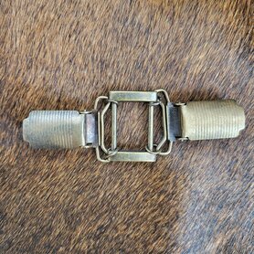 Sjaal/Vest Clip 4Kant brons streep