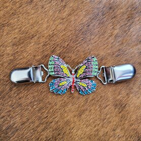 Sjaal/Vest Clip Vlinder kleur met stras