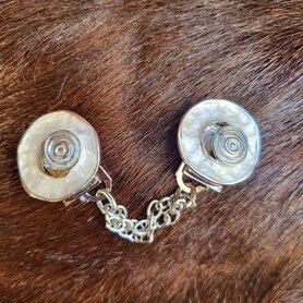 Sjaal/Vest Clip knijper Swirl plat parelmoer