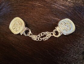 Sjaal/Vest Clip knijper 4kant boom zilver