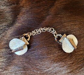 Sjaal/Vest Clip knijper rond krul parelmoer