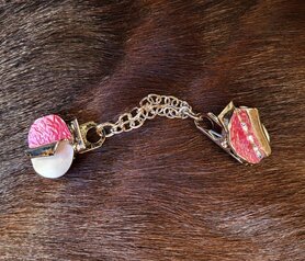 Sjaal/Vest Clip knijper rond krul roze