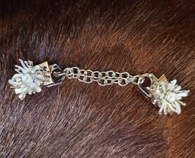 Sjaal/Vest Clip knijper spike wit