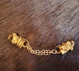 Sjaal/Vest Clip knijper goud gouden rondjes