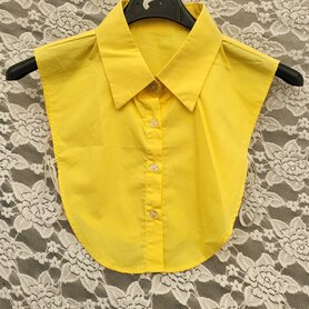 Losse blouse kraag katoen geel