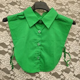 Losse blouse kraag katoen appeltjes groen